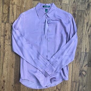 Ralph Lauren Women's Lavender Button Down Shirt